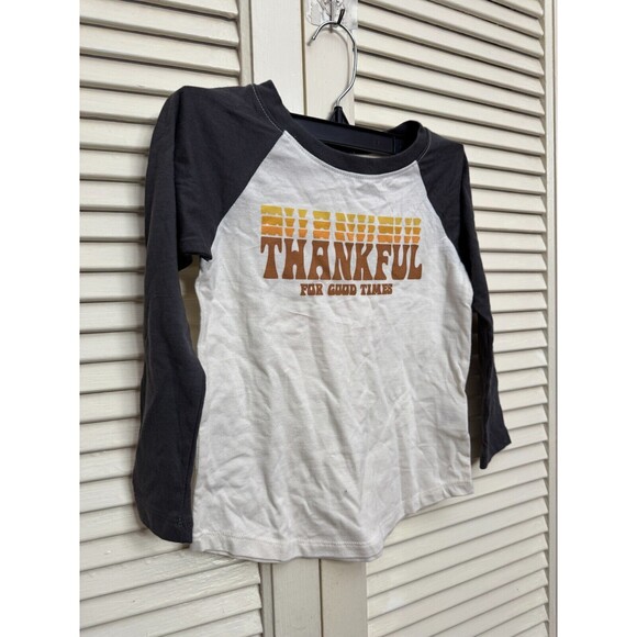 Tiny Whales Thankful Long Sleeve Raglan Size 3 - Picture 6 of 6